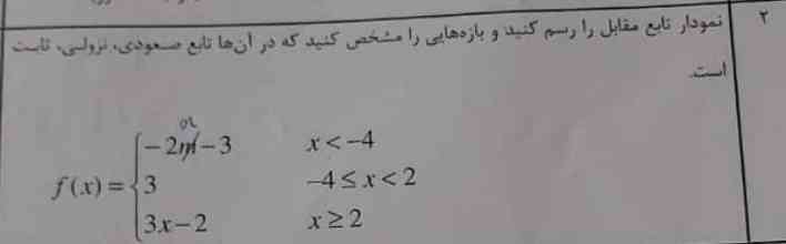 با استفاده از نمودار های خواسته شده را رسم کنید