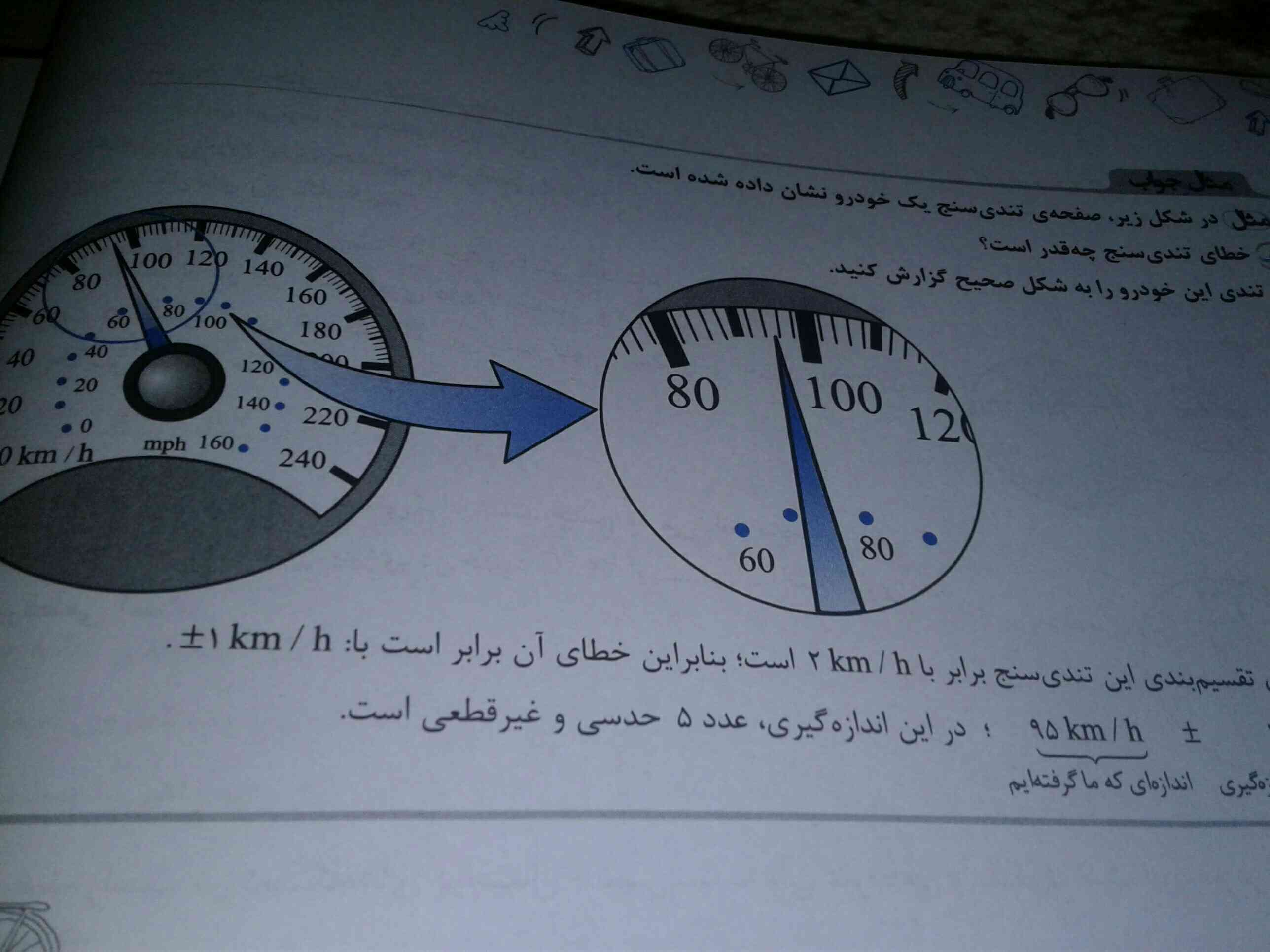 چرا وقتی از ۸۰ تا ۱۰۰ هست کمینه دو کیلو متر بر ساعت است؟ 