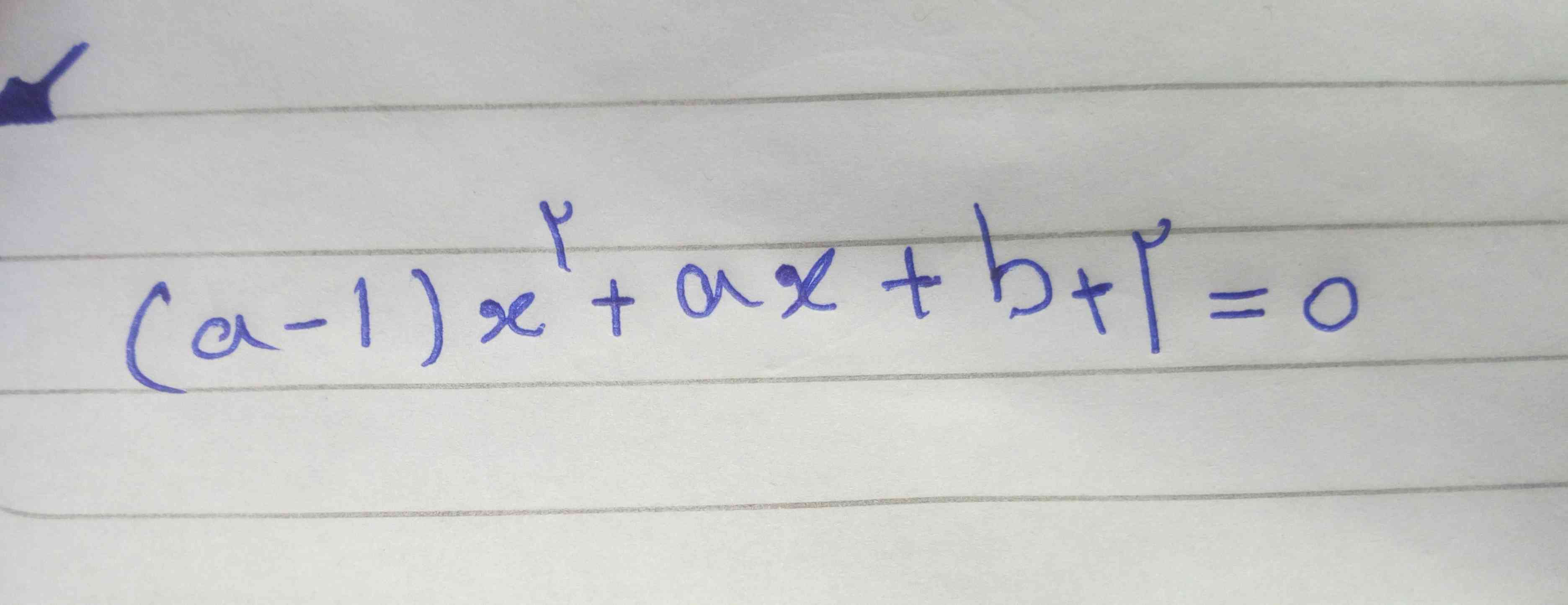 (a_1)x2 + ax + b+2=0 
اگر این معادله دارای ریشه مضاعف ۲ باشد a+b 
چند است ؟ 