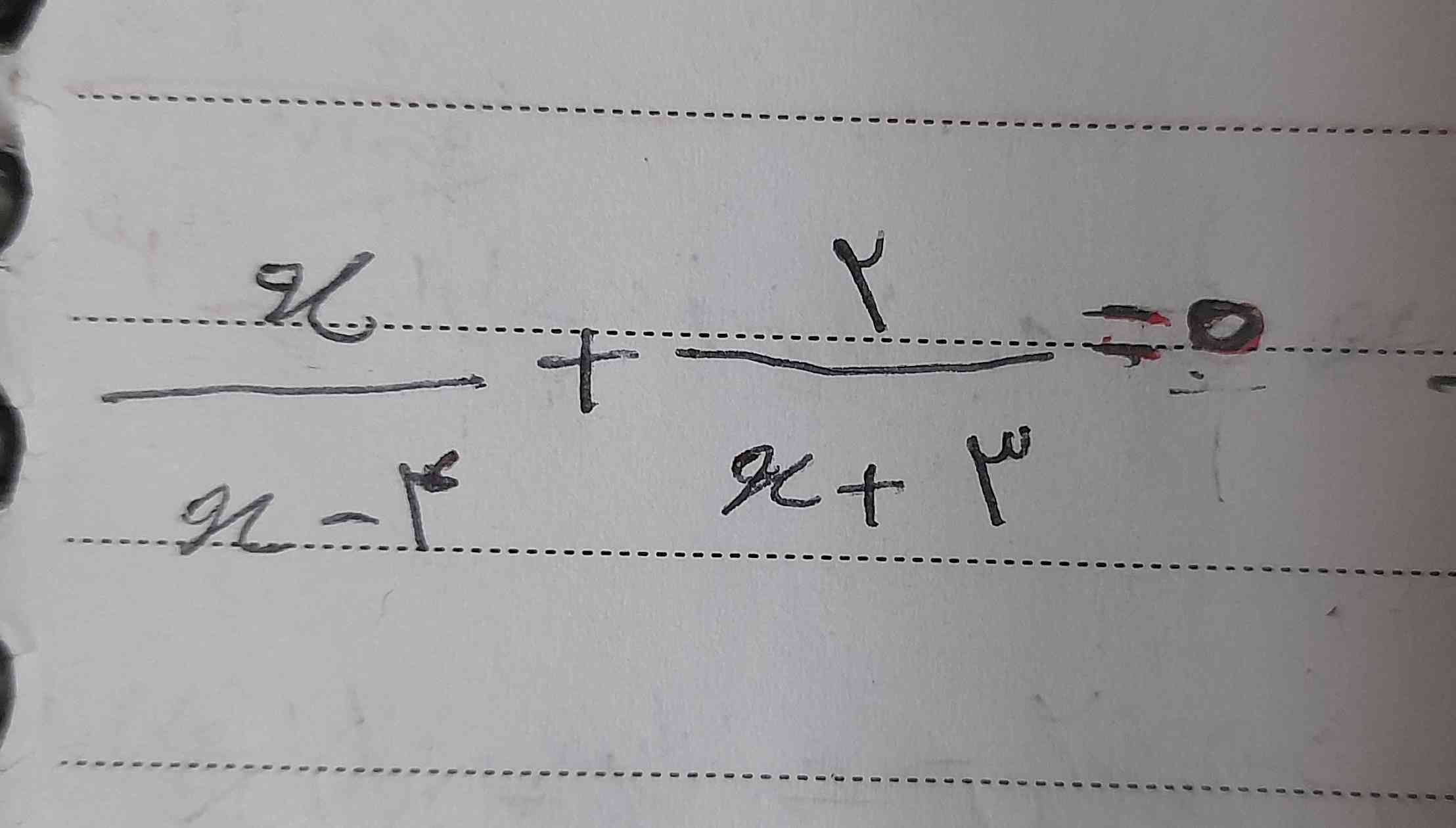 معادله زیر را حل کنید ( بررسی قابل قبول بودن جواب فراموش نشود )