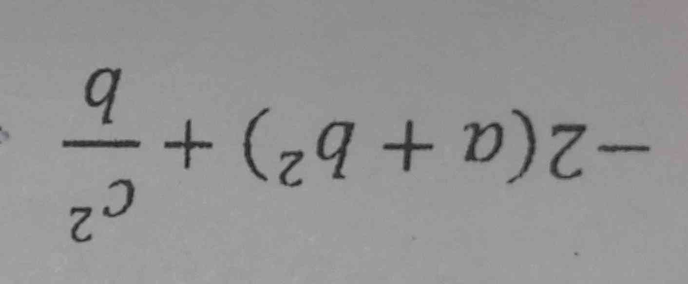 جوابش چی میشه 
سوالش : مقدار عددی عبارت مقابل را به ازای  a=6 / b=_2 /c=_4 بدست آورید 