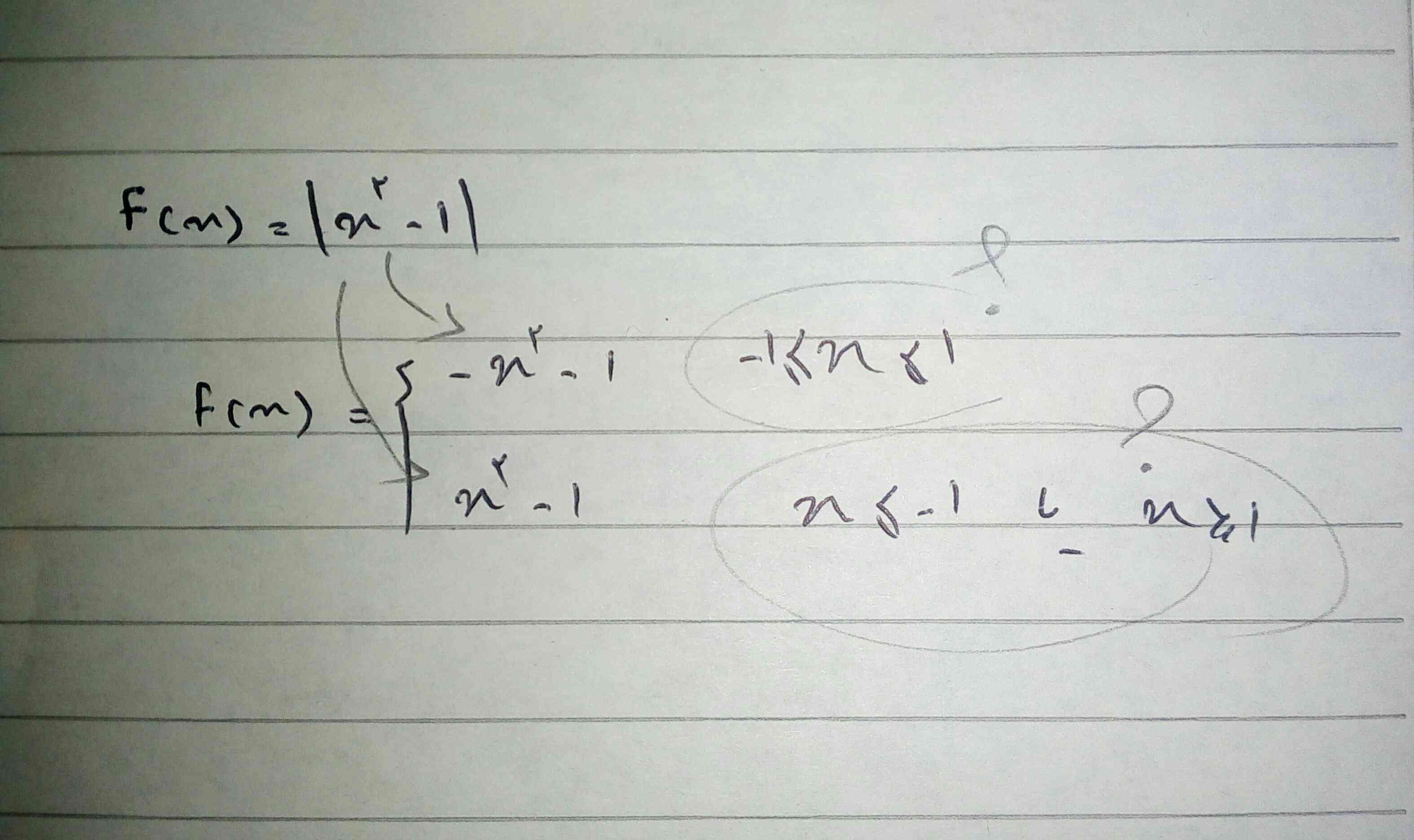 تابعfرو..بصورت یک تابع دو ضابطه ای نوشته...اون قسمتی ک علامت سوال گذاشتم..اونارو چطوری باید پیدا کنیم؟؟لطفا مراحلشو توضیح بدید دوستان..خیلی واجبه😢