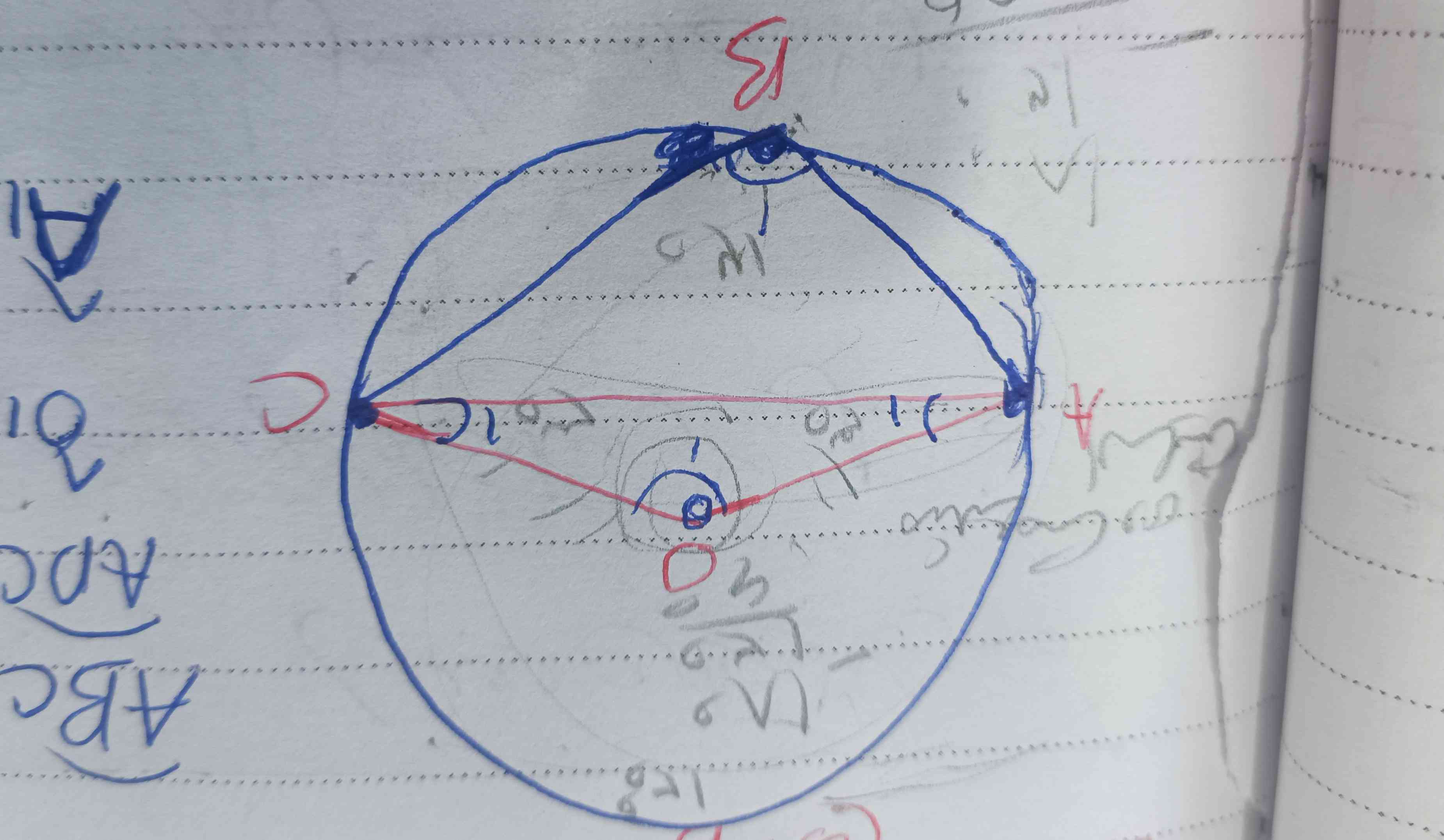 زاویه a و زاویه c را چجوری بدست آوردیم در داخل مثلث
