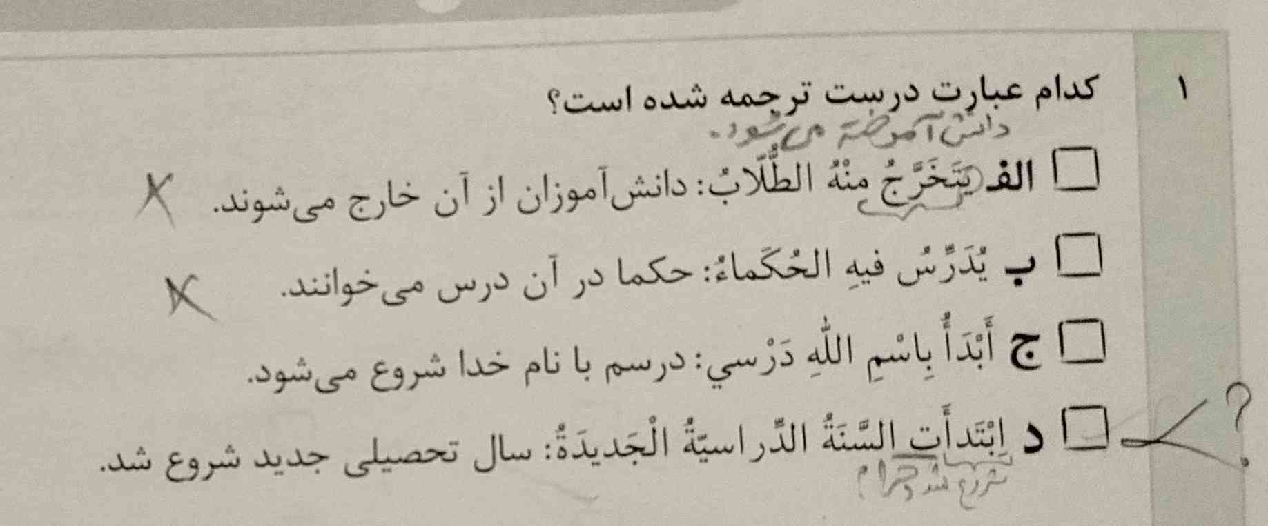 د درسته دیگه؟ 
اینجا تو گزینه د ، إبتدأتْ چجوری معنی میشه ؟؟ 
به همه تاج میدمم.. 