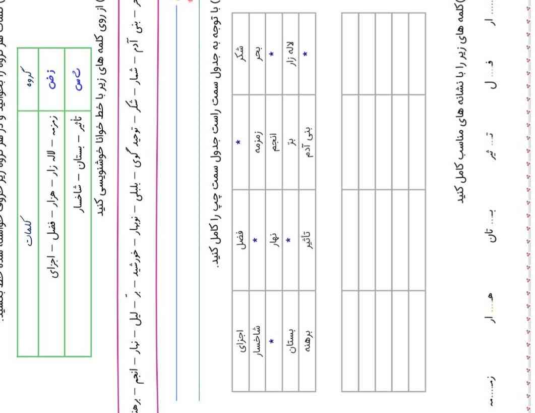 لطفا جواب این کار برگ رو بدین