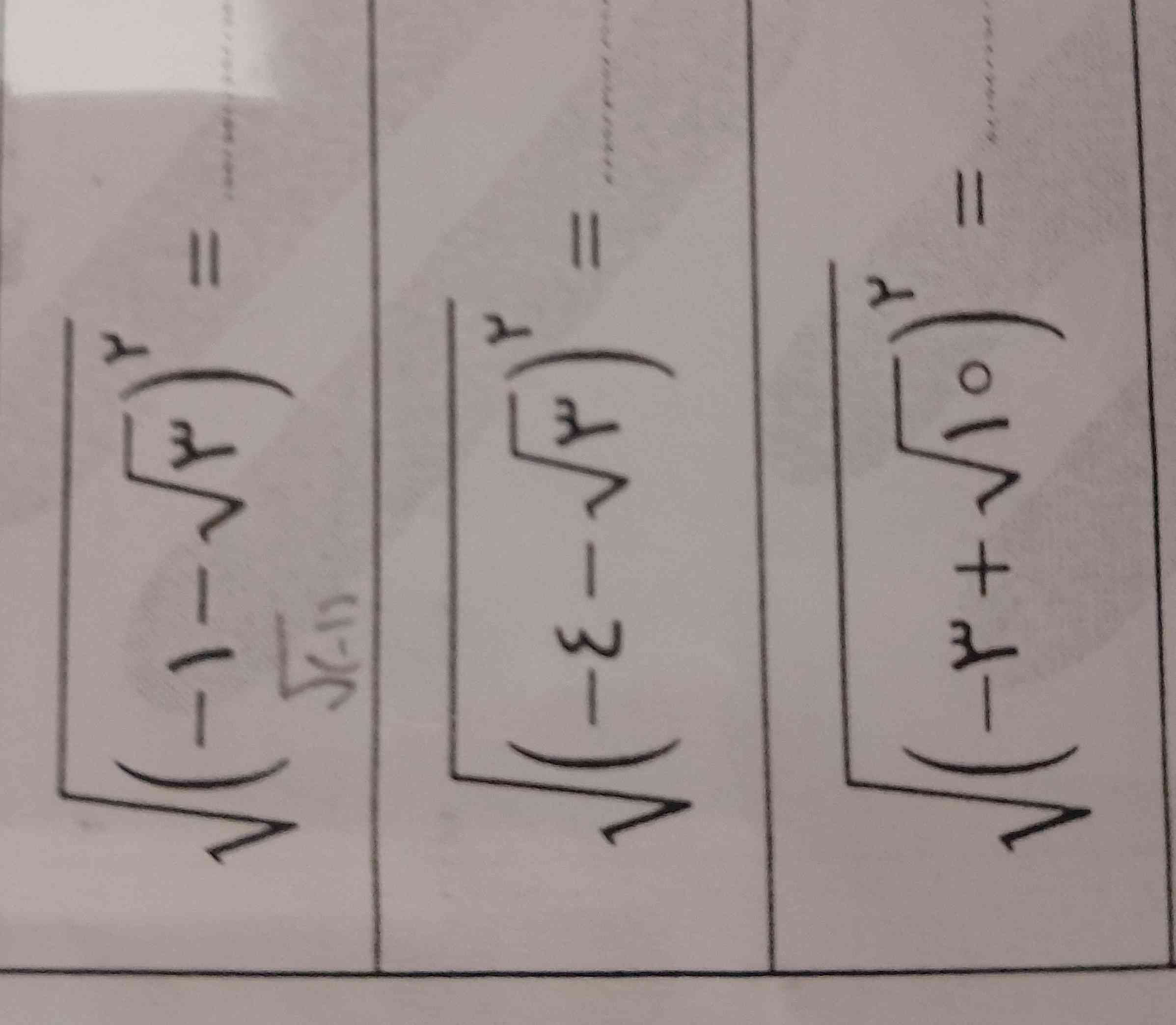 بچا اینجور مسئله ها چجوری حل میشه؟تاج میدم 
یکیشم حل کنین کافیه فقط میخوام ببینم اون منفی پشت عدد پشت رادیکال چه تاثیری روی عبارت داره