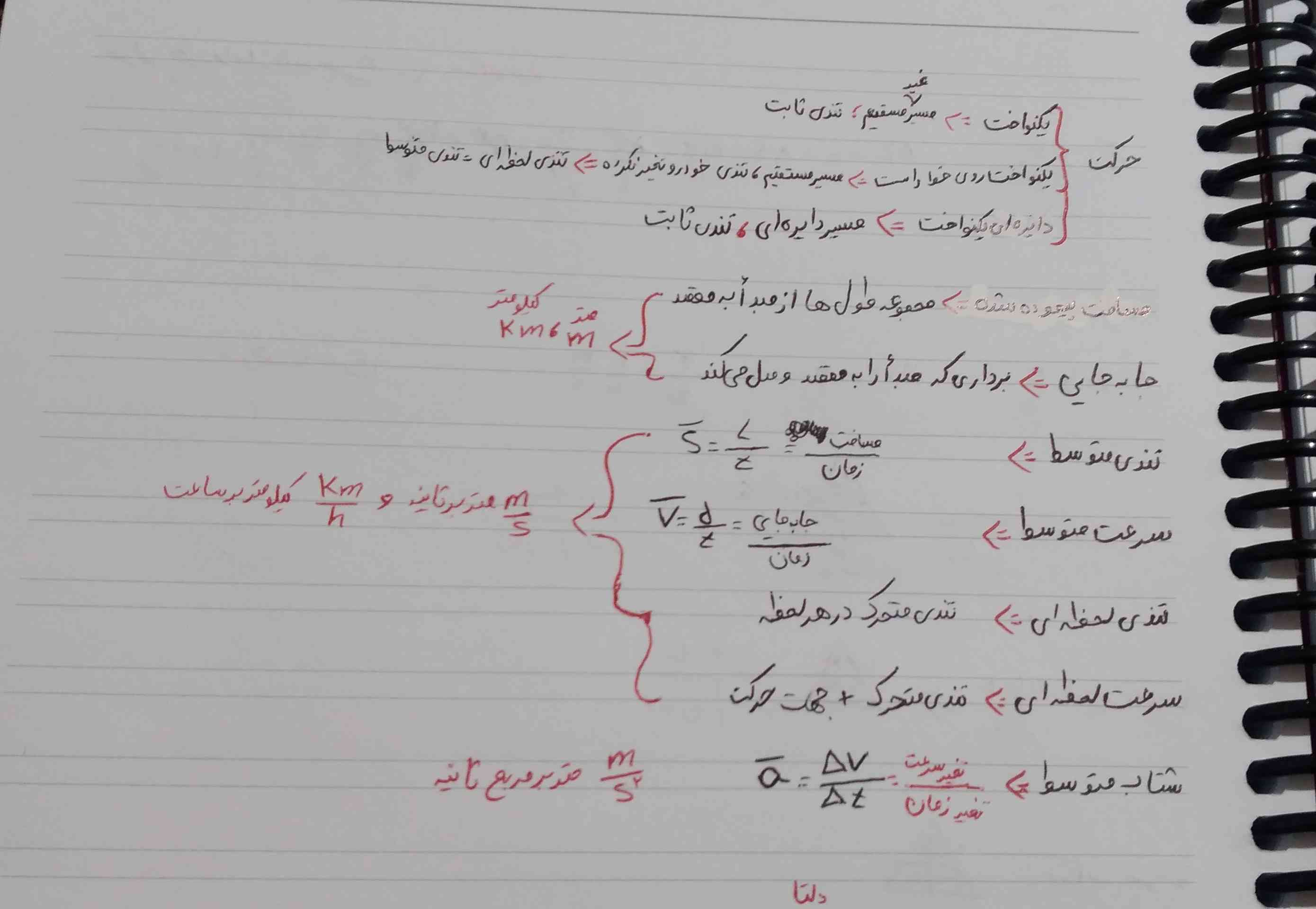 فرمول های فصل ۴ برای کسایی ک صبح امتحان دارن