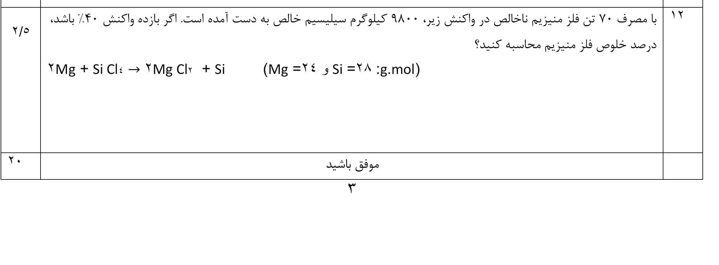 سلام کسی هست این سوال رو برام حل کنه ممنونم.