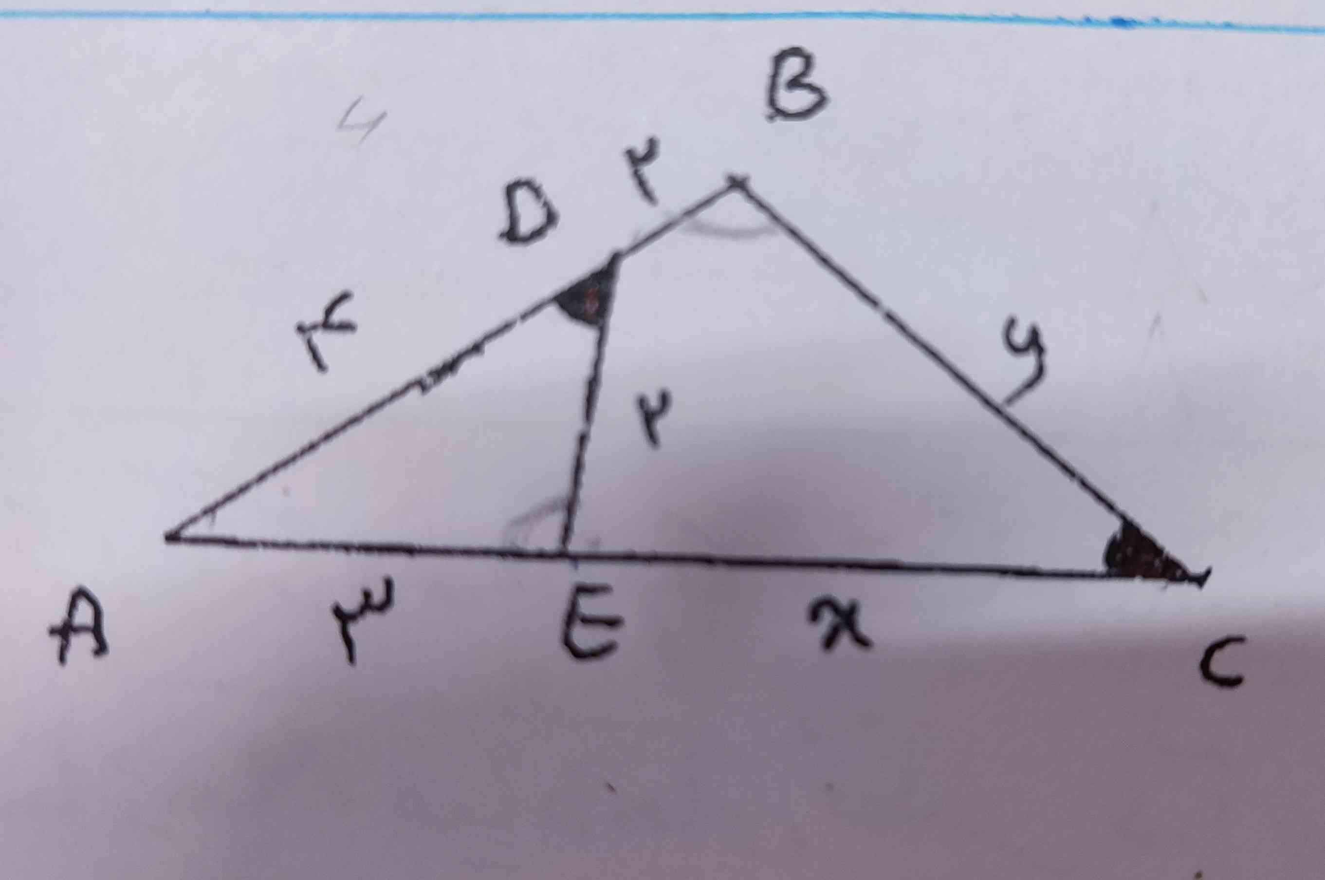 xو y را بیابید با تشابه