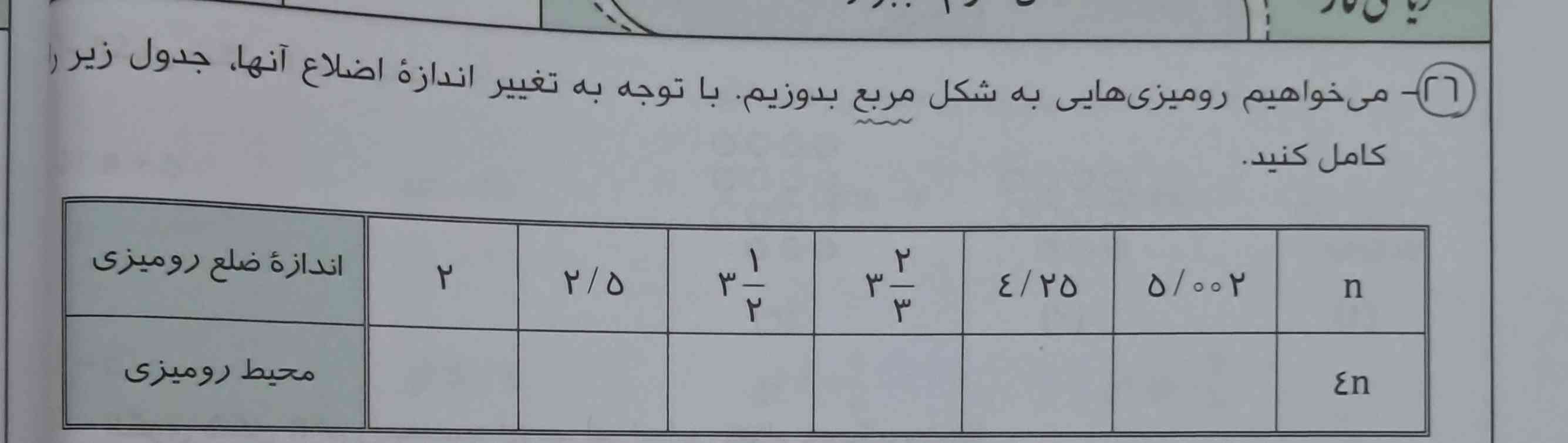 لطفاً این سؤال و برام توضیح بدید .