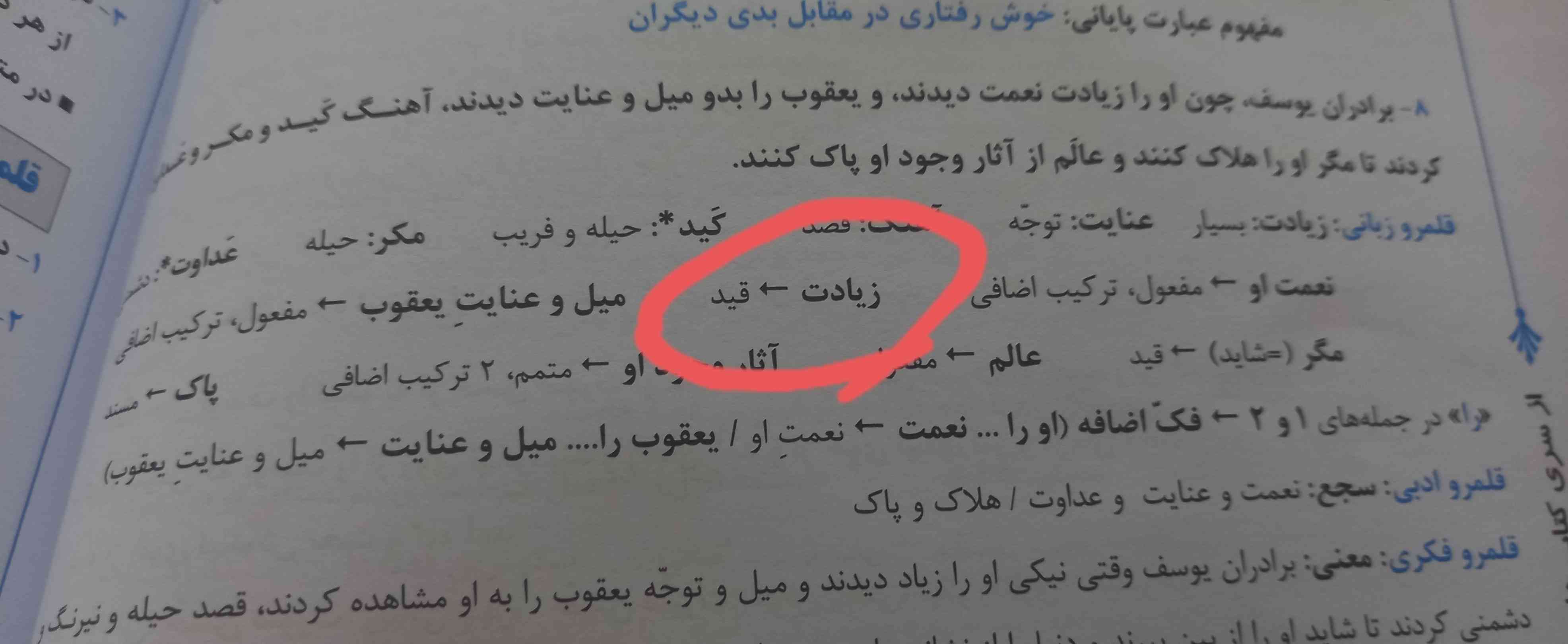 بچه ها یه سوال 
مگه زیادت مسند نمیشه؟؟؟
چون نعمت او را زیادت دیدند