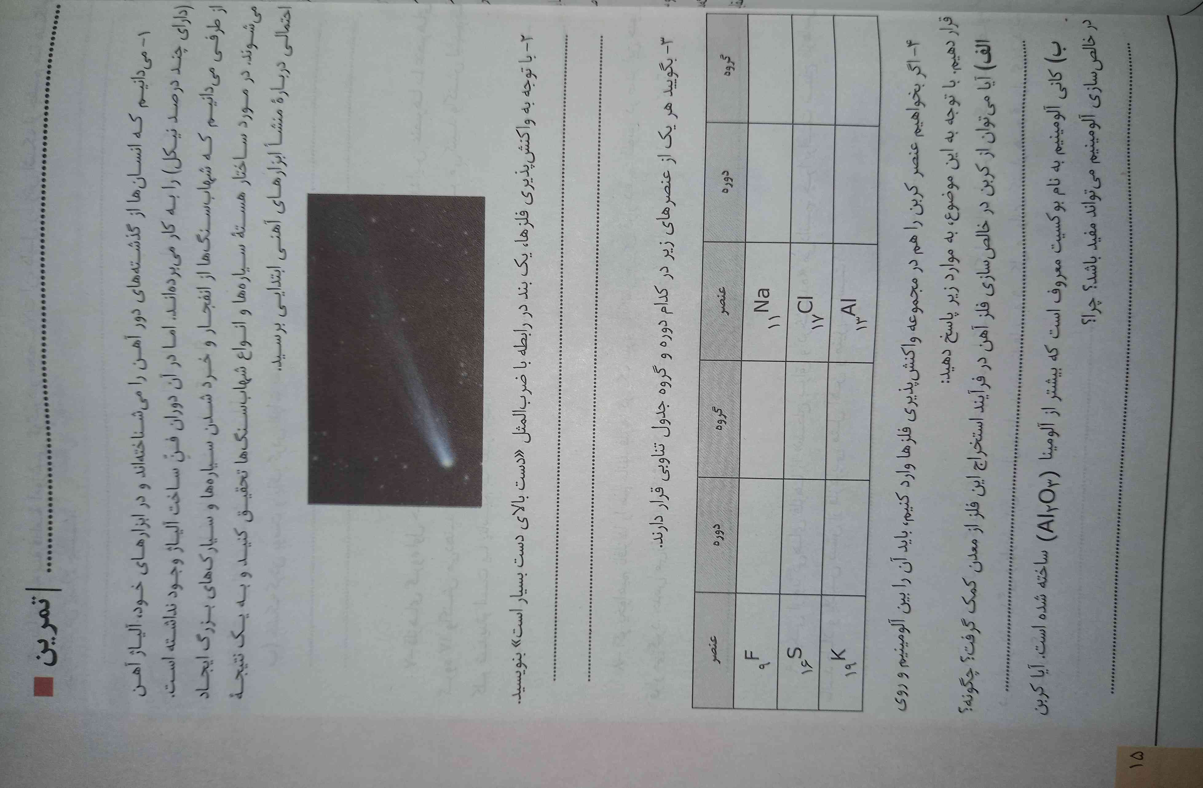 کسی جواب صفحه ۱۵ علوم تکمیلی رو داره بده ممنون 
تاج میدم 