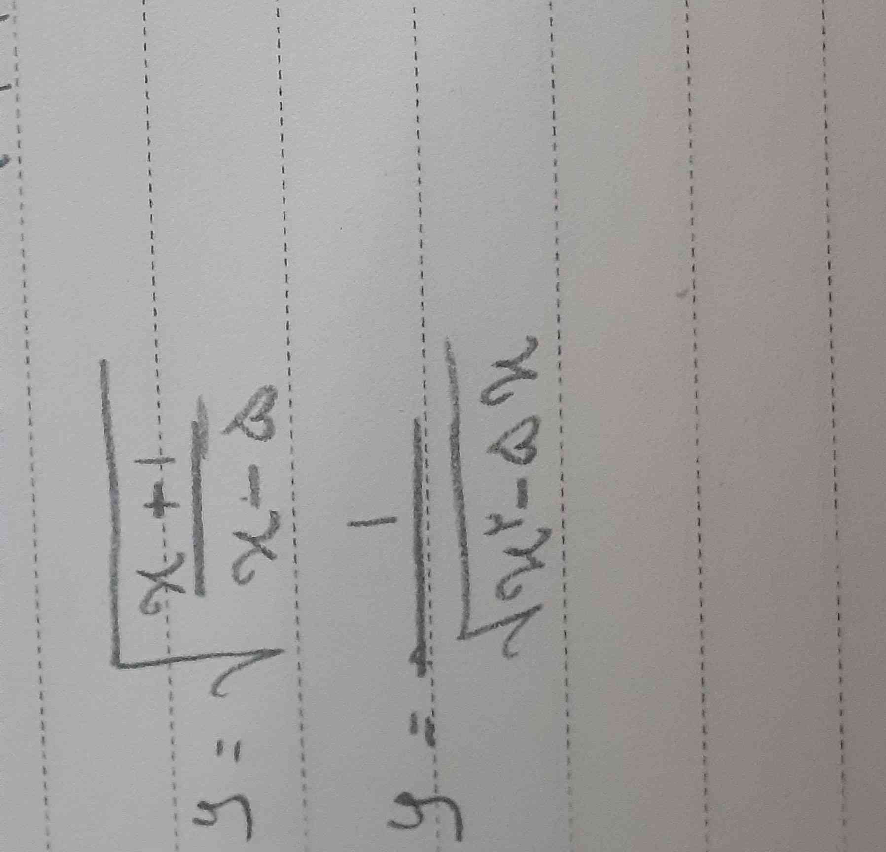 جواب این سوال رو میگین
دامنه توابع را برست اورید