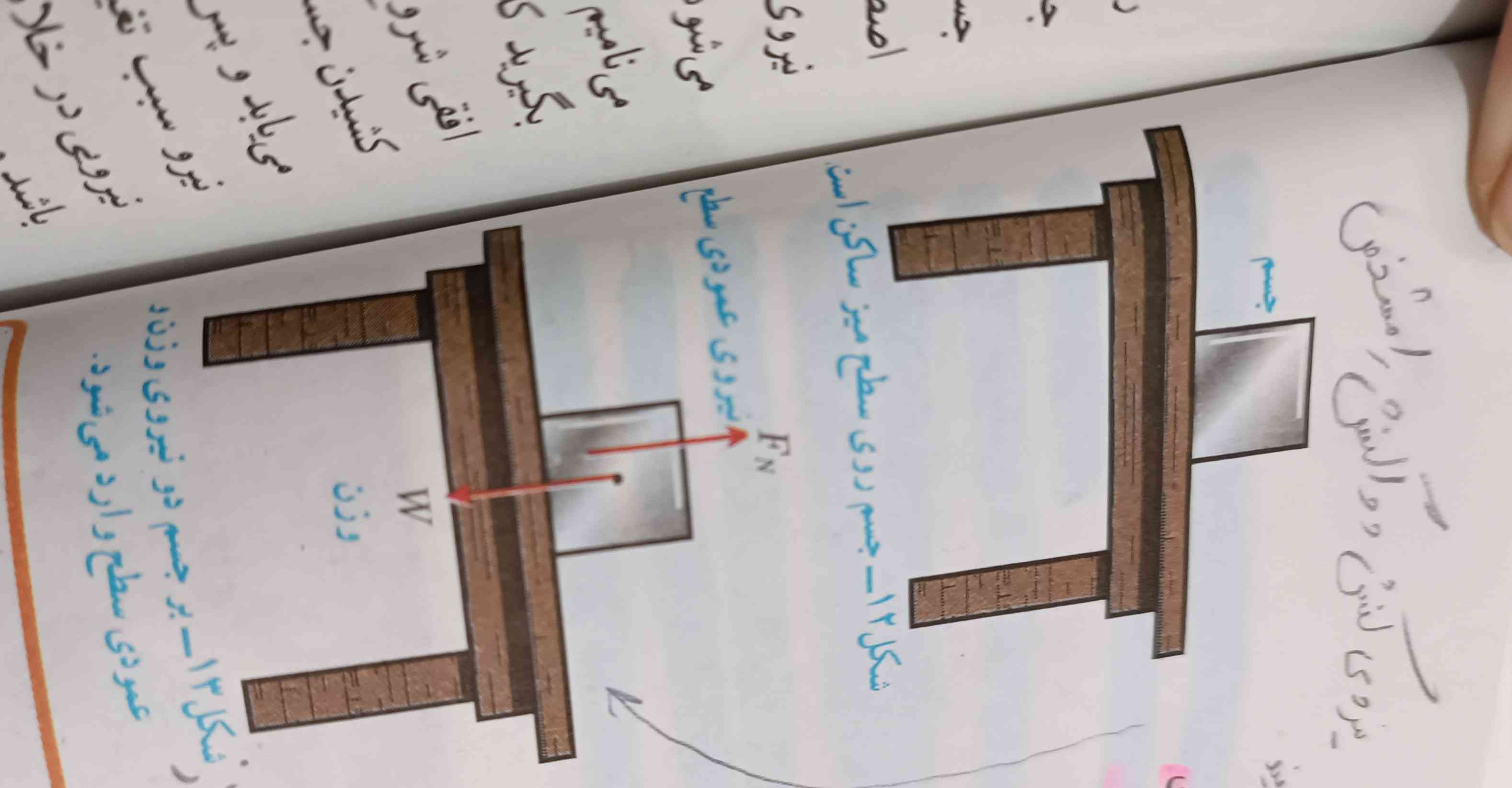 بچه ها توی این دوتا تصویر کدوم نیرو ی کنش و کدوم نیروی واکنش است؟؟ تاج میدم میشه بگید ؟؟