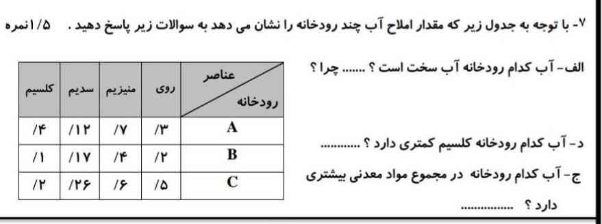 سوال را پاسخ دهید