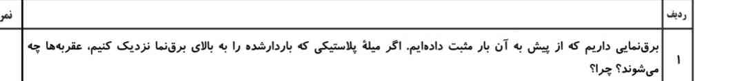 سلام وقتتون بخید واقعا ممنون میشم اگر جواب این سوال رو بگید