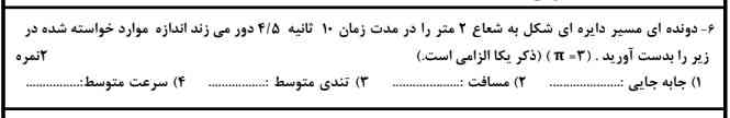 دوستان اگر ميتونيد ممنون میشم این سوال رو حل کنید