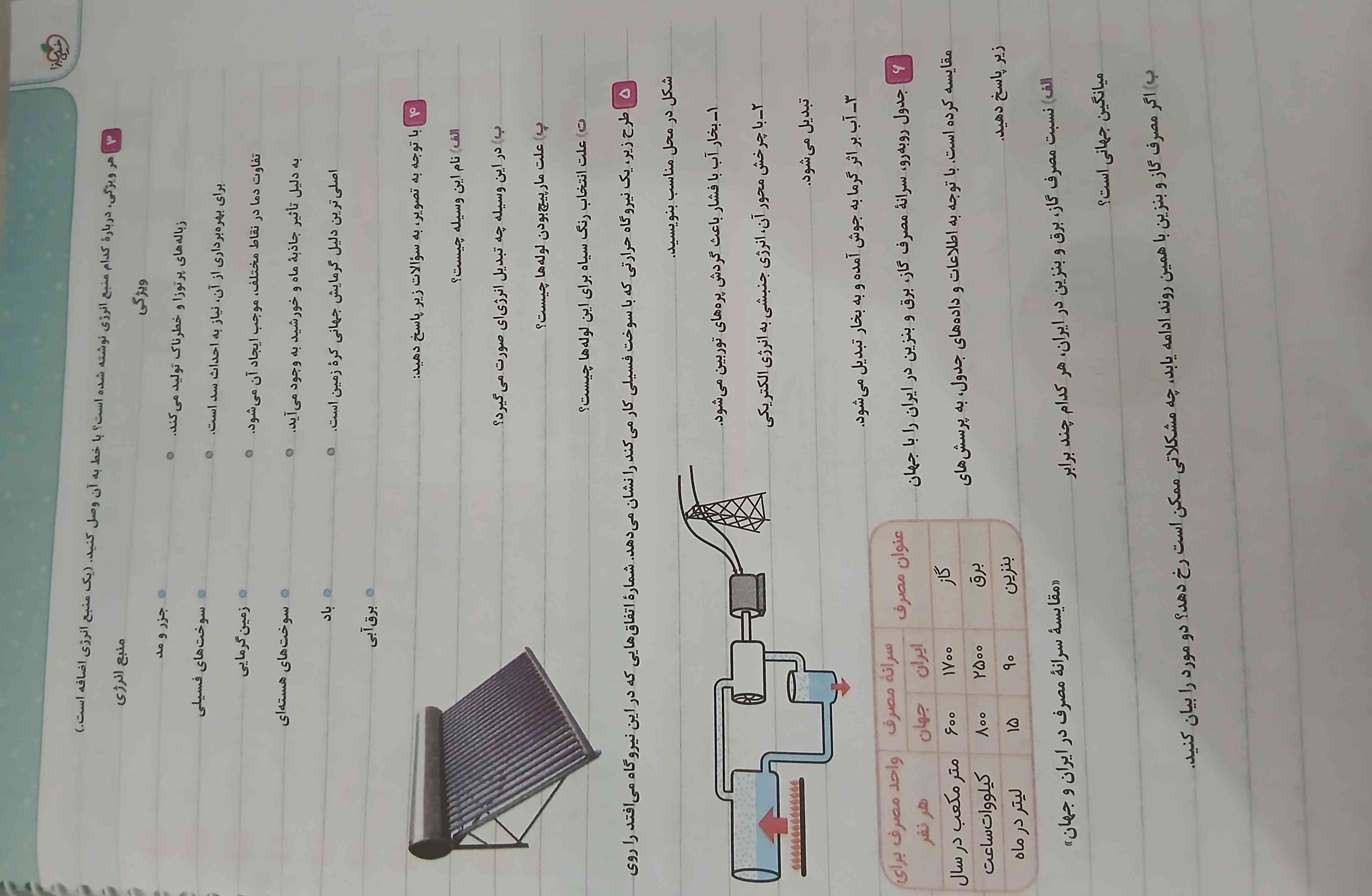 جواب صفحه ۱۰۴ کتاب کاره خیلی سبز هفتم