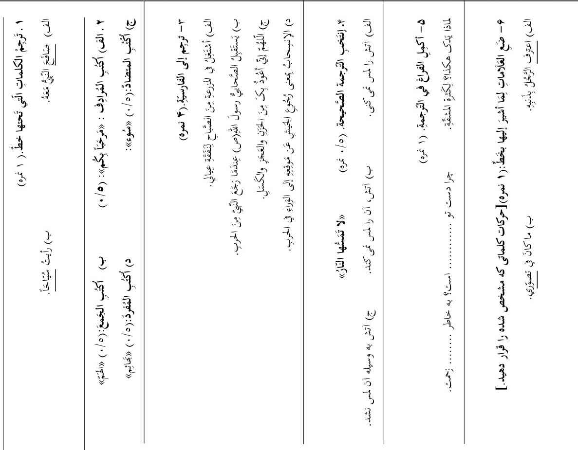 سلام لطفا به این سوالات پاسخ بدید ممنون میشم