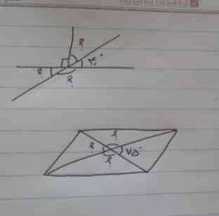 اندازه زاویه های خواسته شده را پیدا کنید.؟