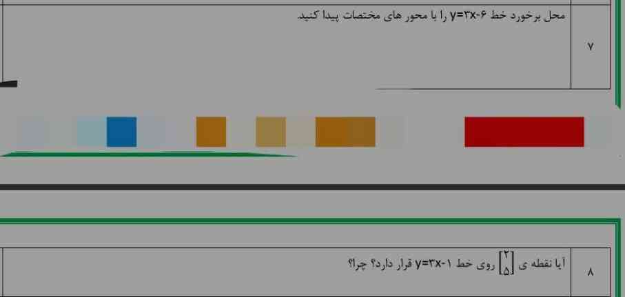 معادل برخورد خط را بگویید؟