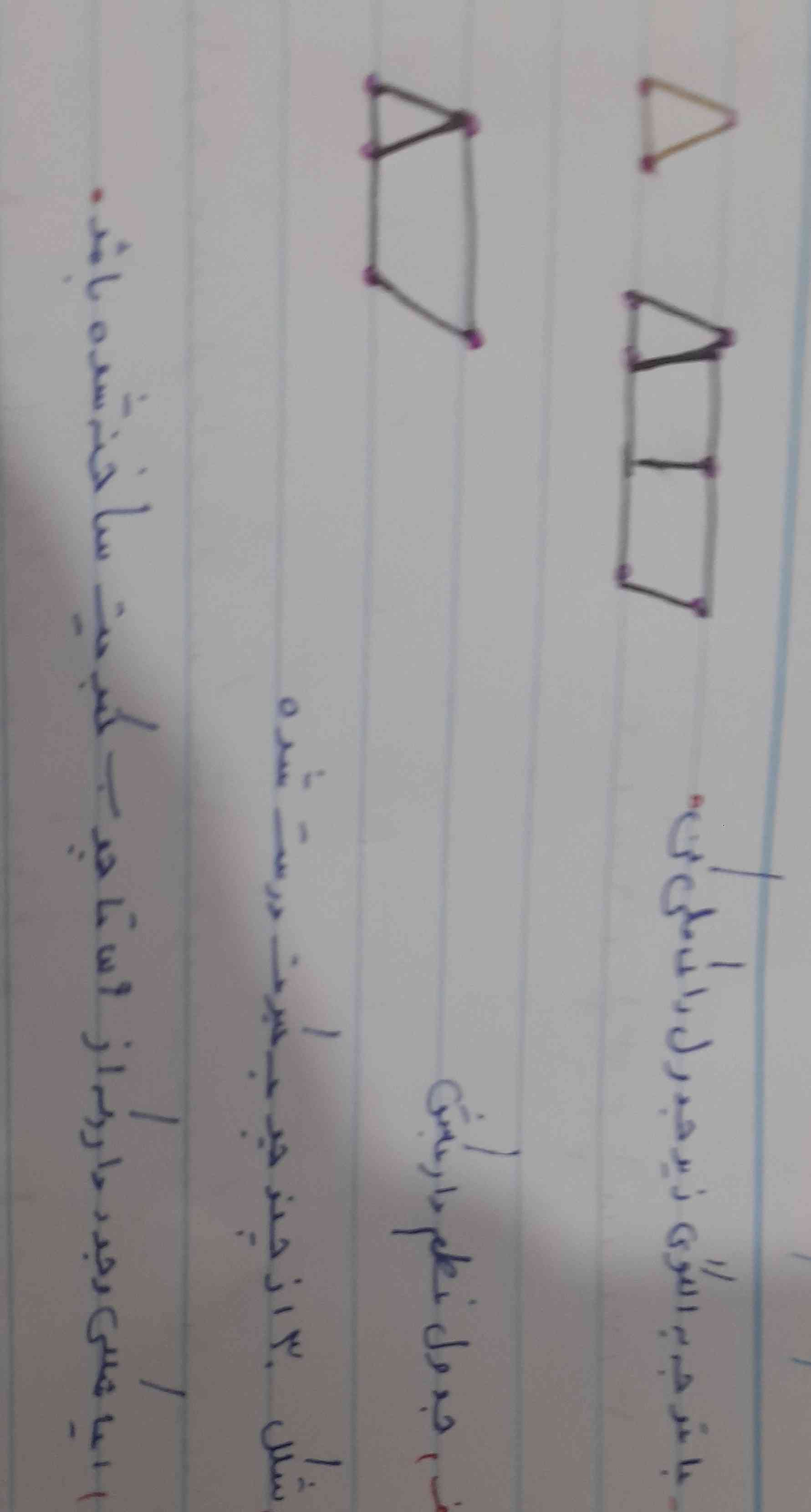 باتوجه به الگوی زیر جدول را کامل کت؟
