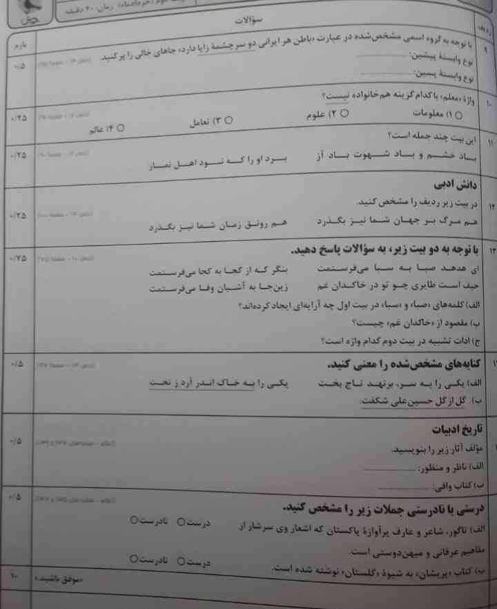 لطفاً جوابش بدین