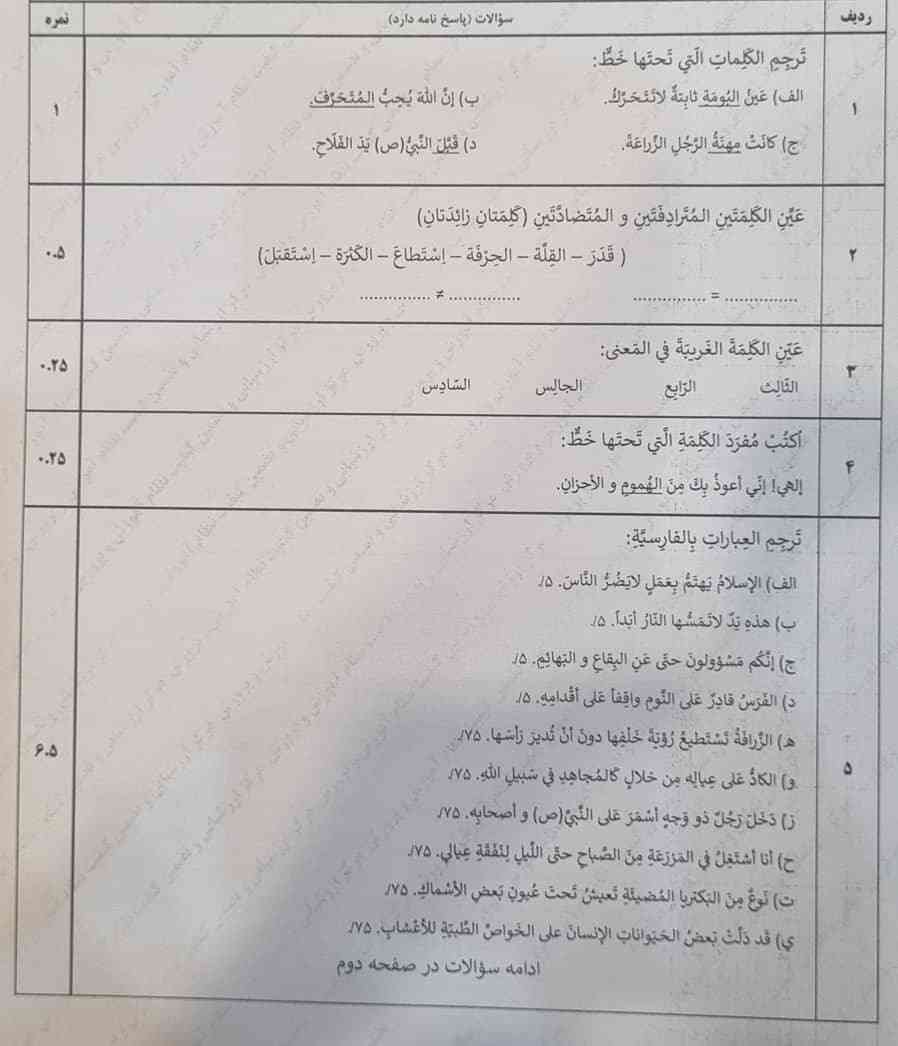 جواب بدین لطفا معرکه میدم