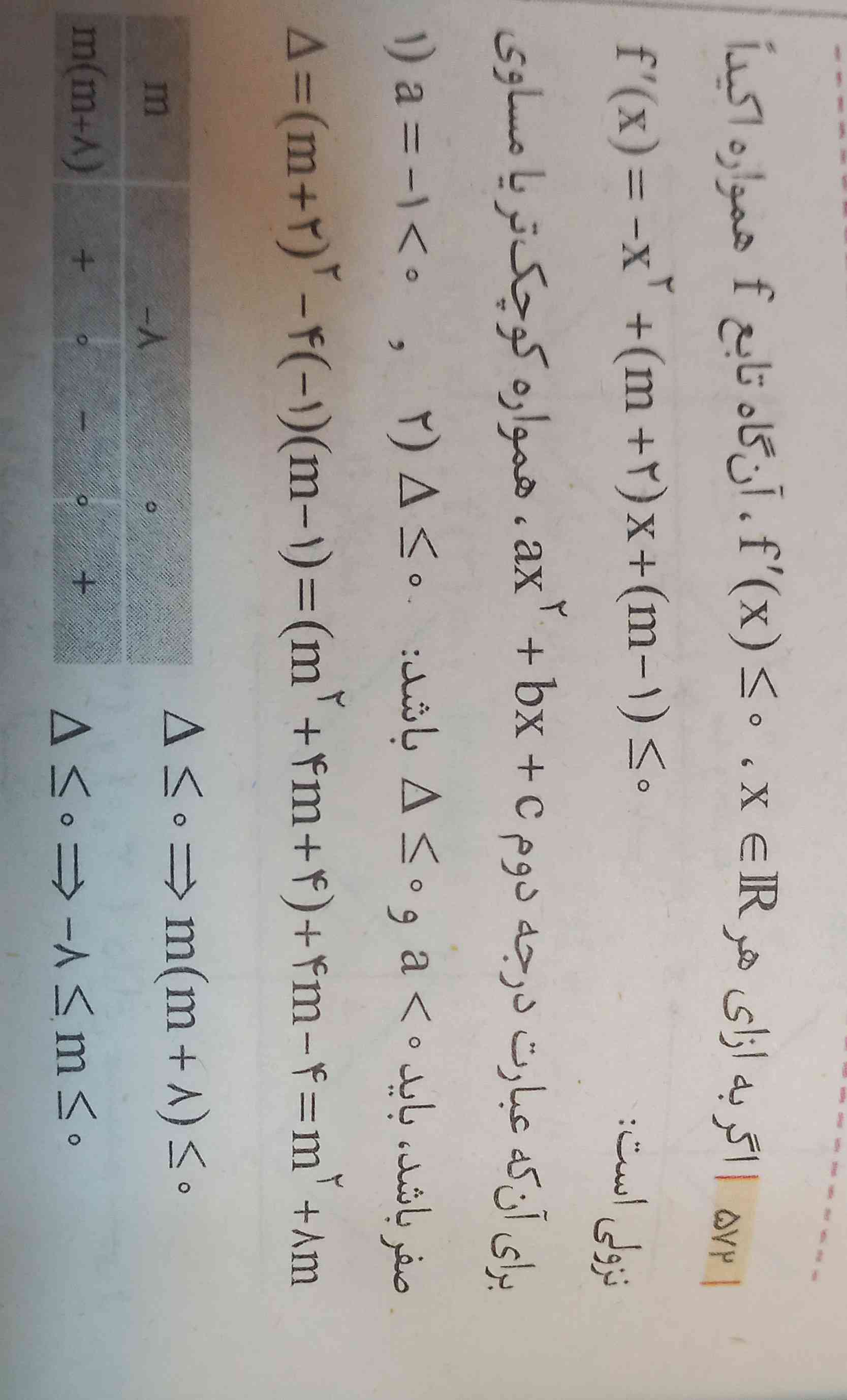 سلام چرا تابع مشتق رو کوچکتر مساوی با صفر قرار داد ؟ 
مگه نباید برای اکیدا نزولی فقط کوچکتر باشه ؟