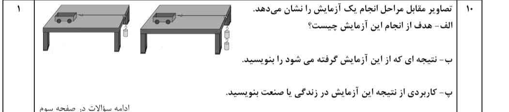 این آخرین سوالی که از علوم دارم این آخری رو چی نوشتین  نوشتم برای حمل و نقل وسایل سنگین  بنظرتون درسته