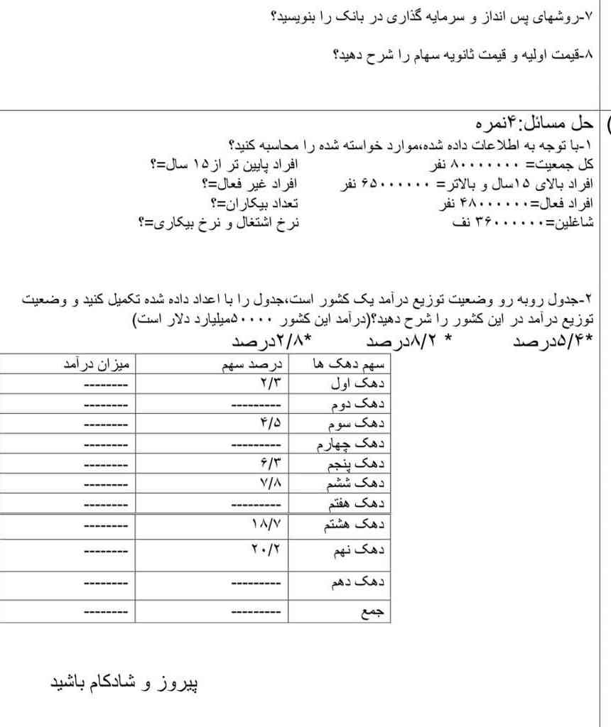 جواب سوال 