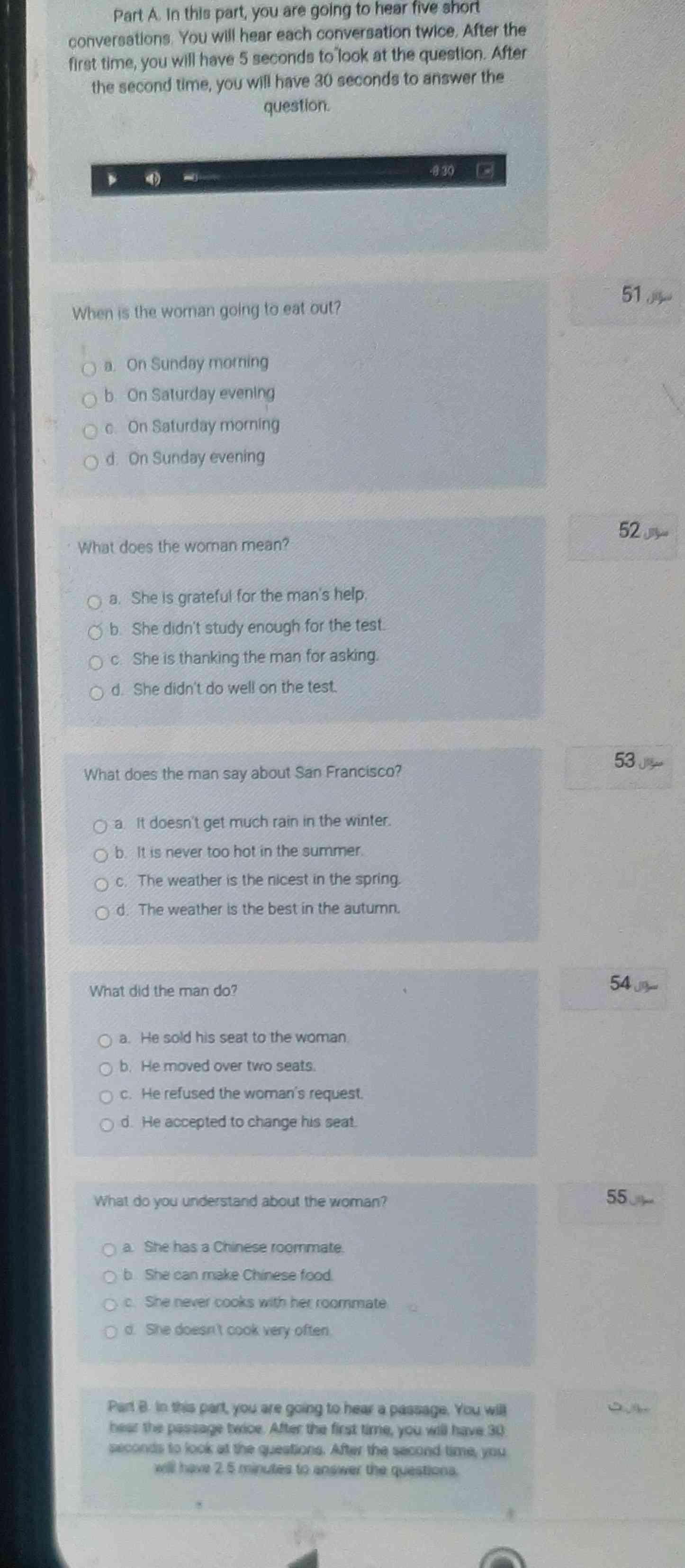 لطفا هر کس لموحان Elementary 3 زه دهده به ابن سوالات لسنینگ جواب بده