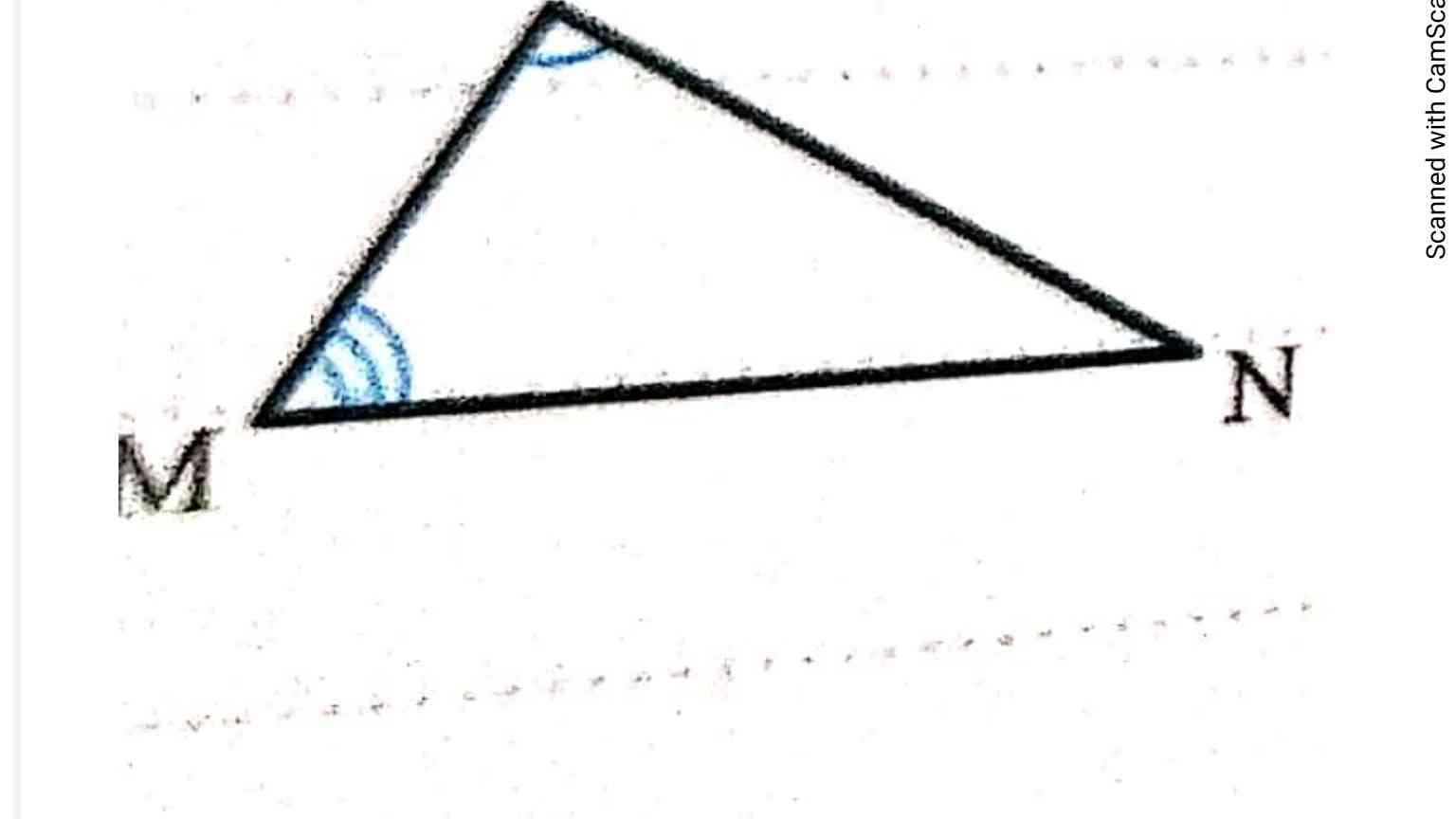با توجه به سوال مقابل اثبات کنید مجموع زوایای داخلی مثلث 180 درجه میشود 