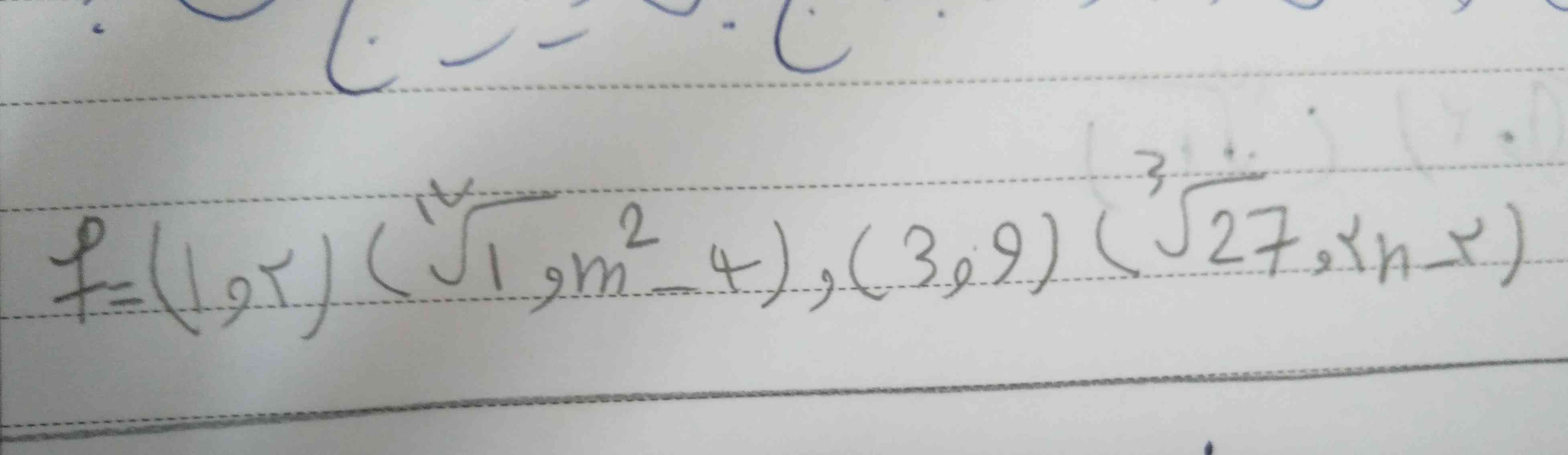 ب ازای چ مقادیری از mو nرابطه زوج مرتبی زیر یک تابع است؟